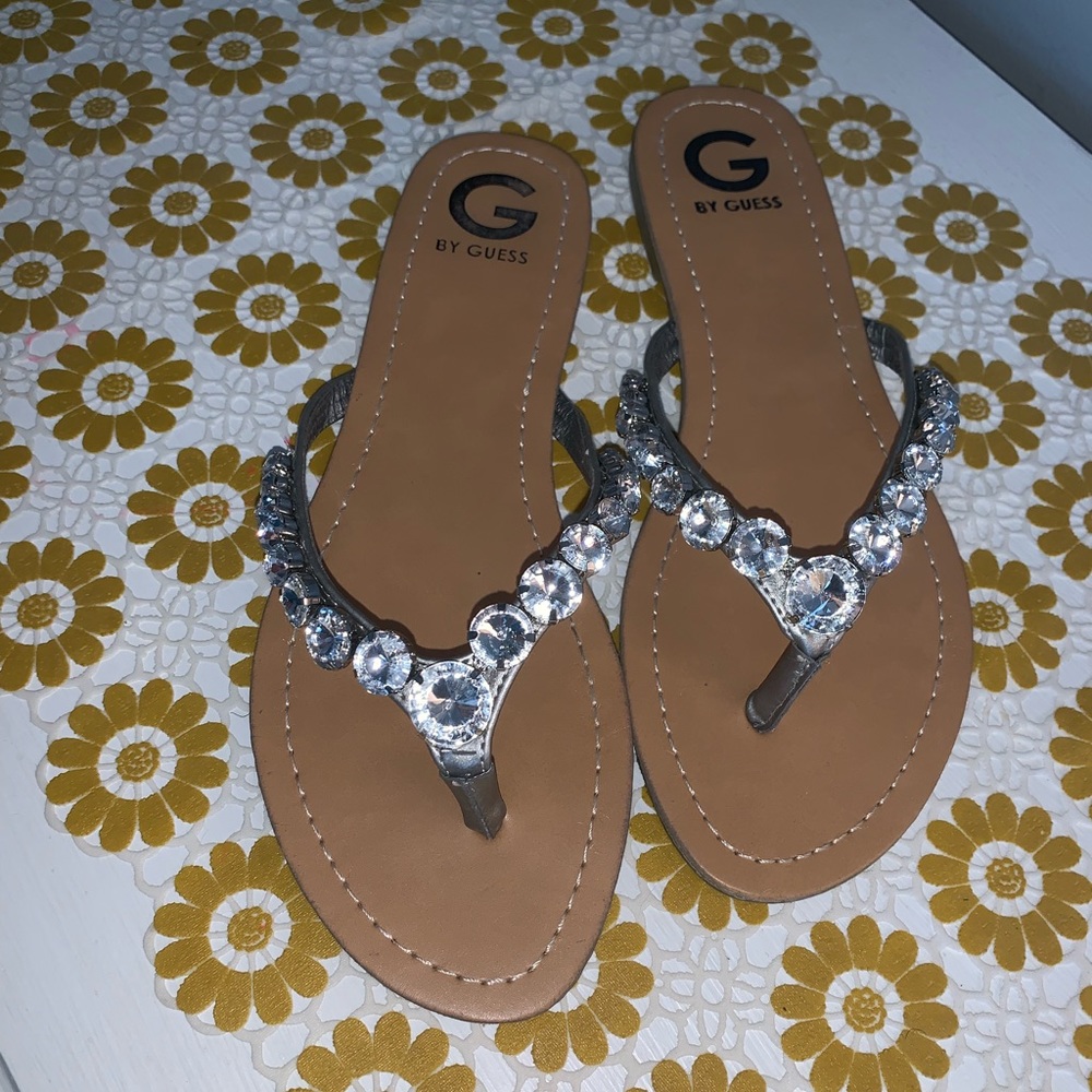 Diamond accented sandals